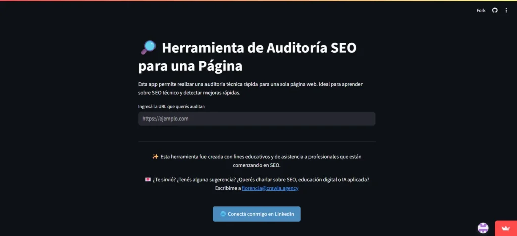 auditoria para pagina